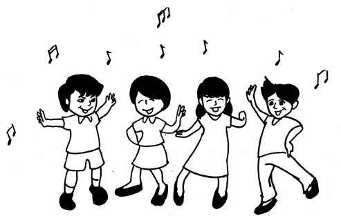 children singing